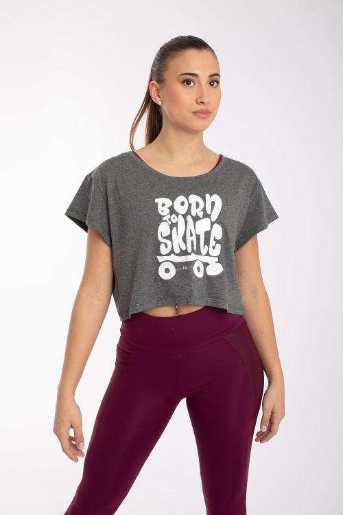 intermezzo Camiseta corta Delfa "Born to Skate" de Intermezzo para patinaje sobre ruedas