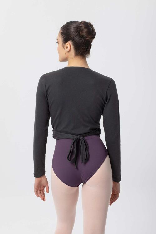 Intermezzo Chaqueta Danza Ballet Cruzada Con Tiras De Intermezzo En Algodón