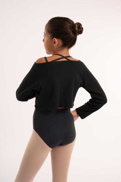 Intermezzo Crop Top Danza De Manga Larga En Algodón De Intermezzo