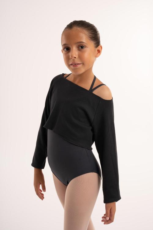 Intermezzo Crop Top Danza De Manga Larga En Algodón De Intermezzo