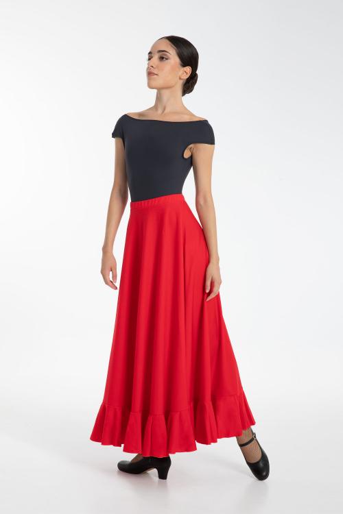 intermezzo Falda larga Mujer Flamenco con volante de Intermezzo danza para ensayo