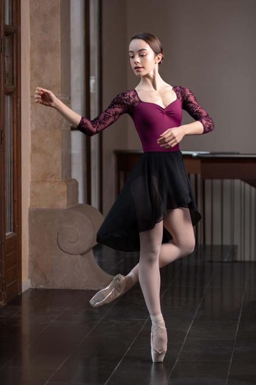 Intermezzo Falda Negra Larga Ballet Y Danza Corte Asimétrico De Intermezzo