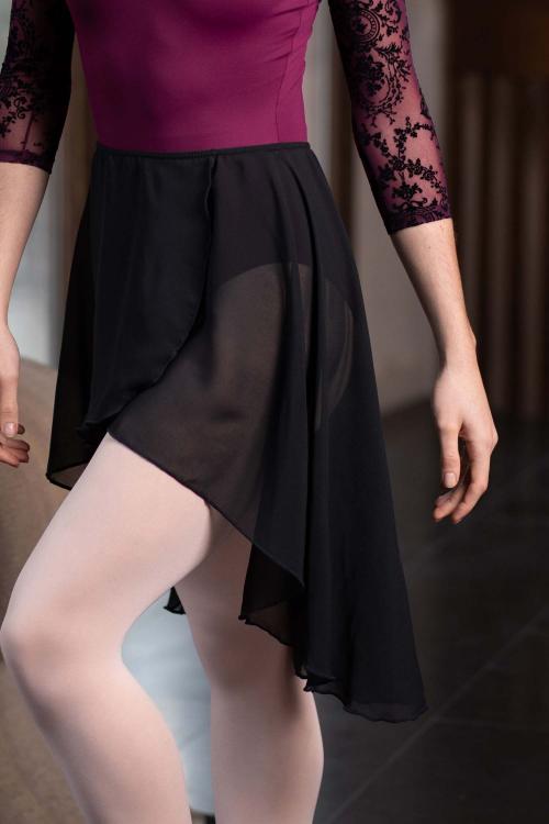 Intermezzo Falda Negra Larga Ballet Y Danza Corte Asimétrico De Intermezzo