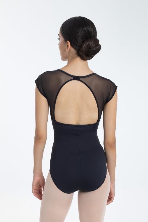Intermezzo Maillot Ballet Manga Malla Corta Y Espalda Abierta Intermezzo