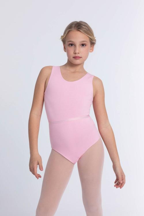intermezzo Maillot Básico de ballet para niña sin mangas con cinturón elástico Intermezzo