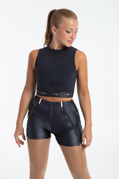 Intermezzo Pantalón Alane Con Protecciones Laterales Traseras Patinaje Artístico Intermezzo