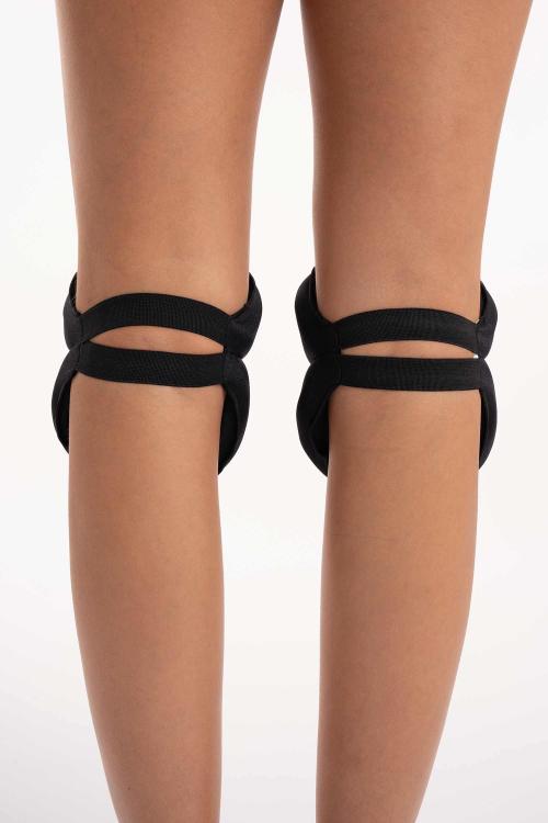 Intermezzo Rodilleras Protectoras Negras Para Patinaje Artístico Intermezzo