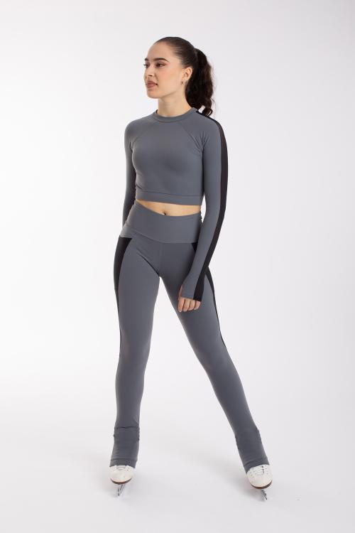 Intermezzo Top Deanna Con Detalles De Red Y Interior Afelpado Fino Patinaje Sobre Hielo