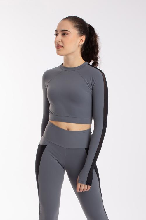 intermezzo Top Deanna con detalles de red y interior afelpado fino Patinaje sobre Hielo