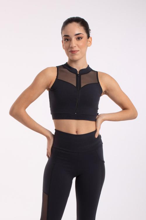 intermezzo Top Deportivo Mao con Cremallera de Intermezzo tejido elástico Supplex®