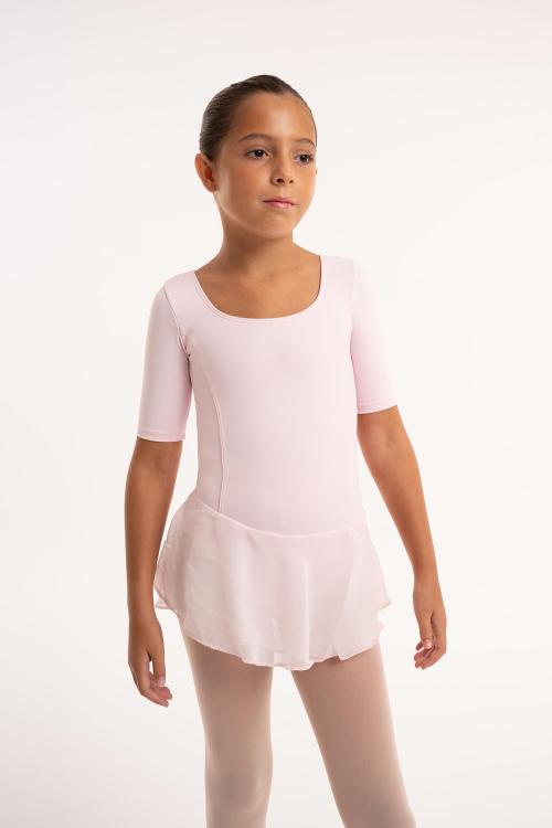 intermezzo Vestido rosa de manga corta con falda de ballet para niña de Meryl Intermezzo