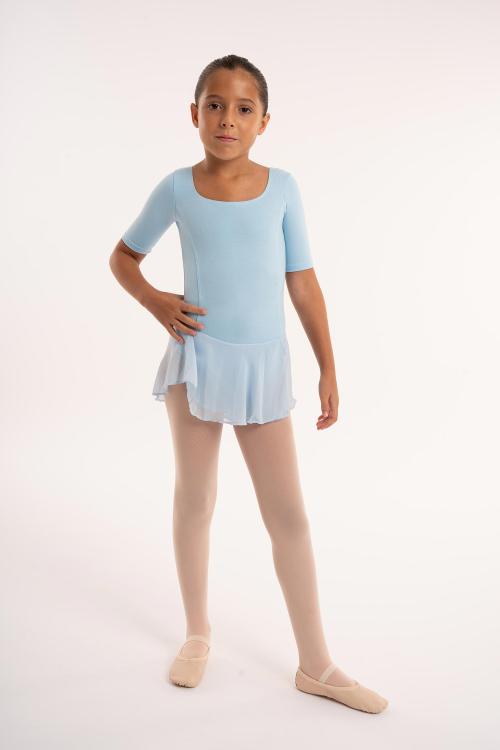 intermezzo Vestido rosa de manga corta con falda de ballet para niña de Algodón Intermezzo