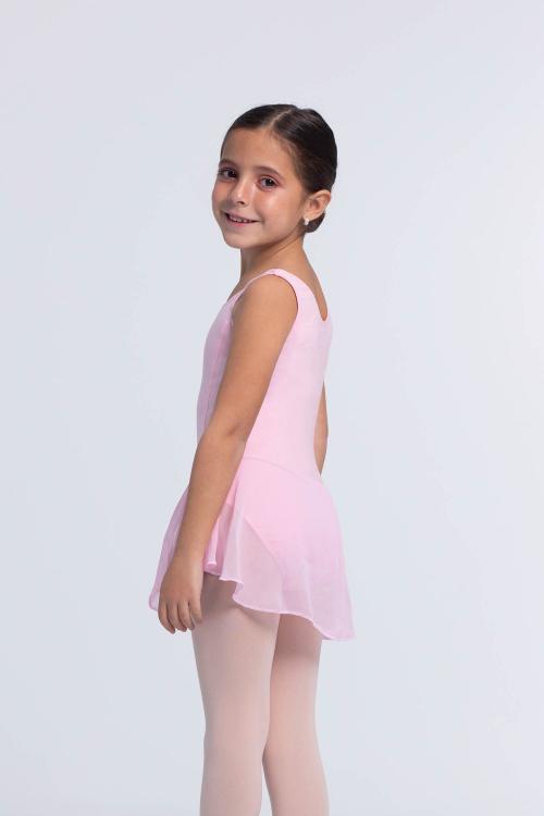 Intermezzo Vestido Rosa Sin Mangas Con Falda De Ballet Para Niña De Algodón Intermezzo