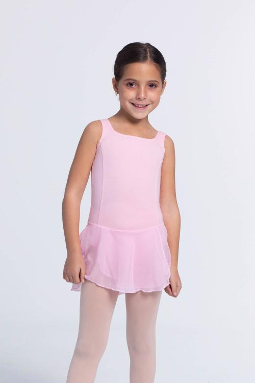 intermezzo Vestido rosa sin mangas con falda de ballet para niña de Algodón Intermezzo