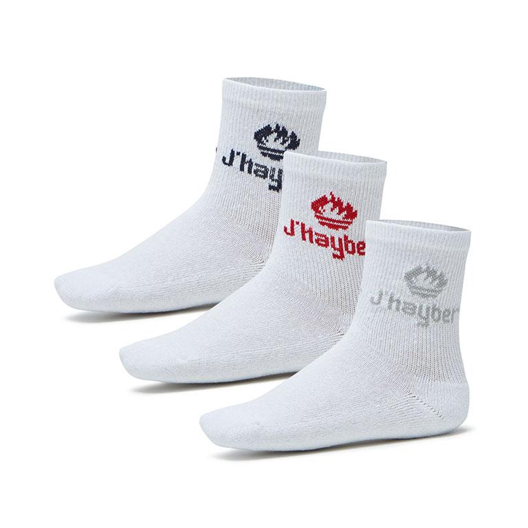 j'hayber Pack de 3 calcetines unisex Titos Blanco