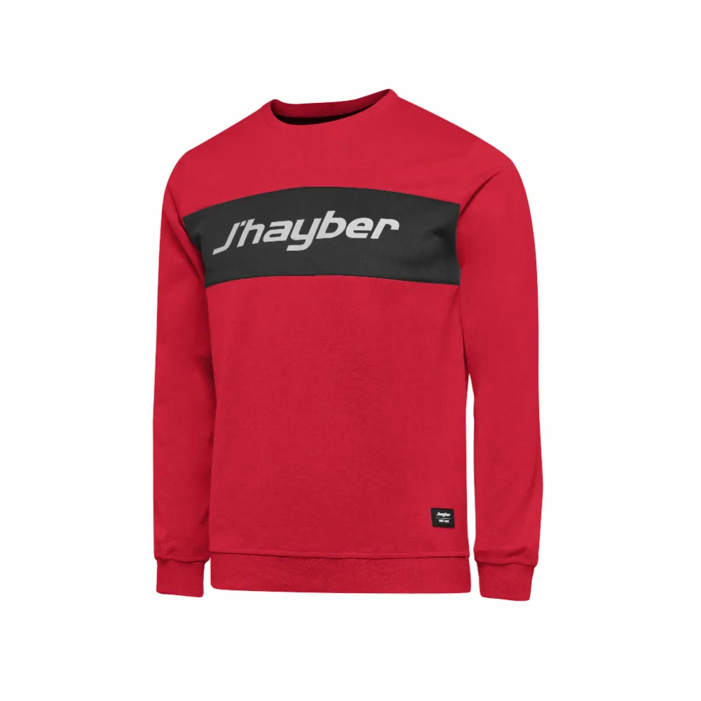 j'hayber Sudadera de hombre ESSENTIAL Rojo y Negro