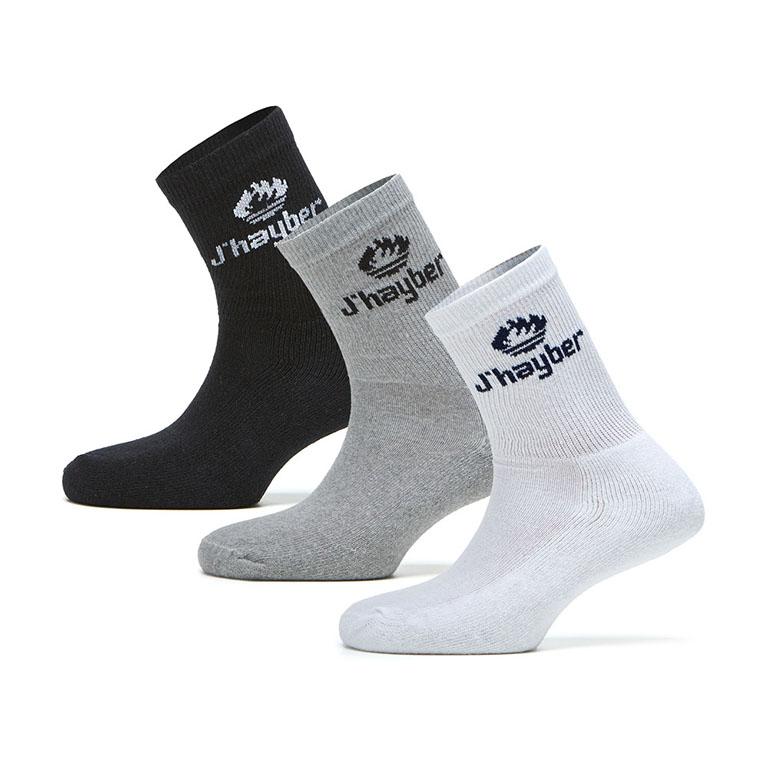 j'hayber Pack de 3 calcetines unisex Tolstoi Blanco Gris y Negro