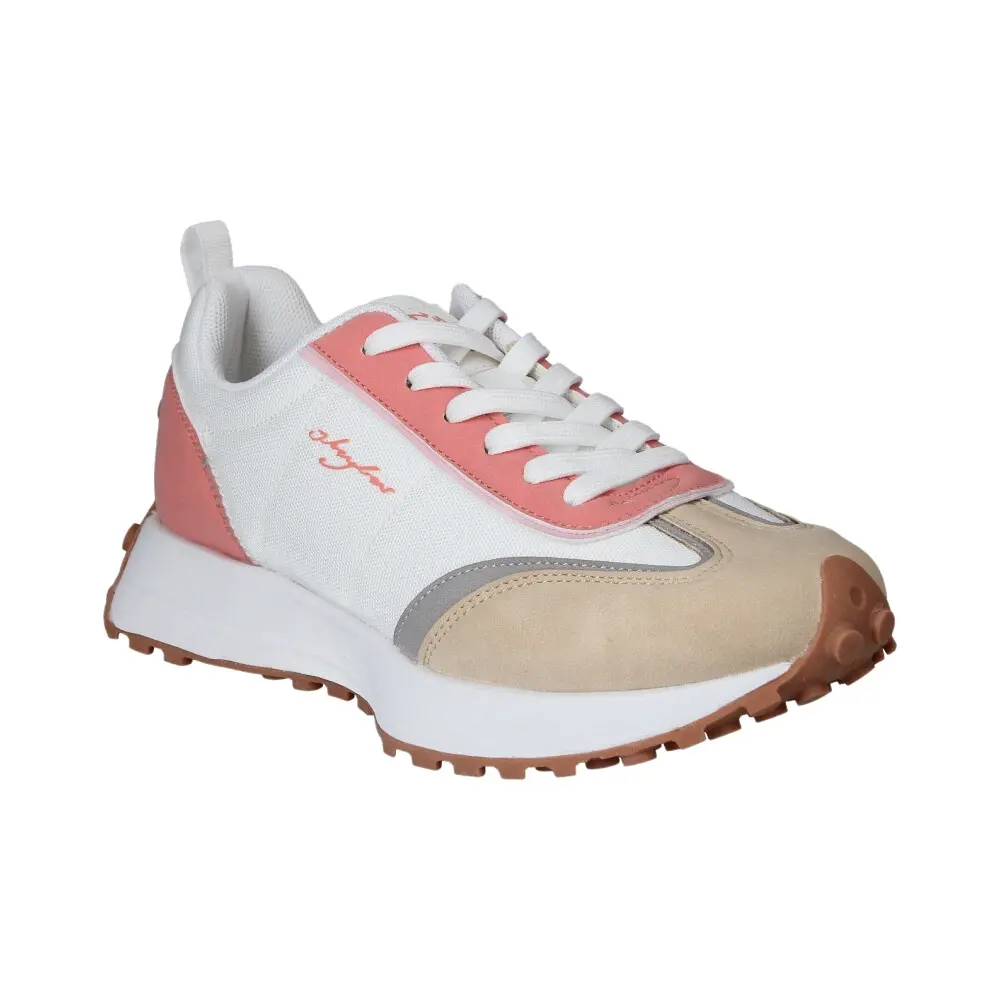 J'hayber Zapatillas Casual De Mujer Chepita Blanco Y Coral