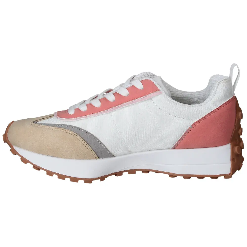 J'hayber Zapatillas Casual De Mujer Chepita Blanco Y Coral