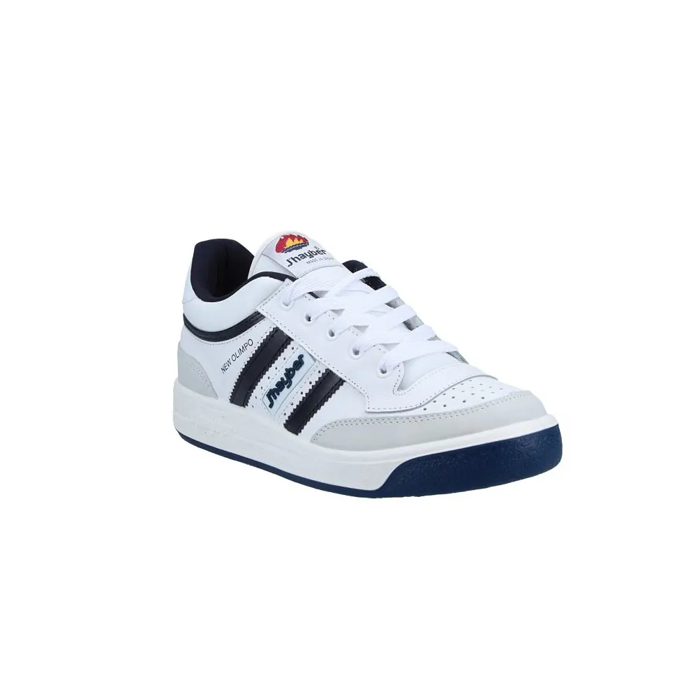 J'hayber Zapatillas De Hombre New Olimpo Blanco Con Detalles En Azul Marino