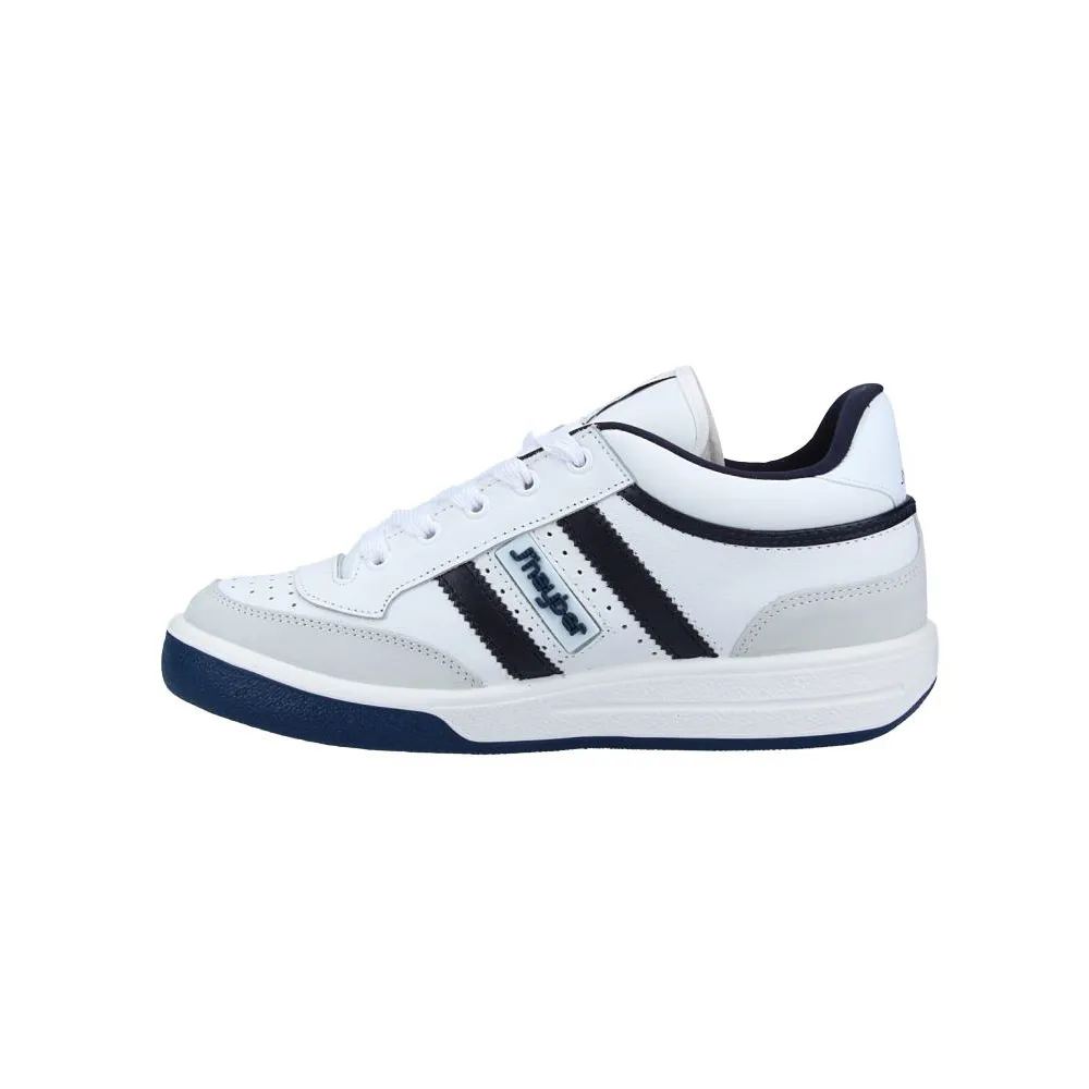 J'hayber Zapatillas De Hombre New Olimpo Blanco Con Detalles En Azul Marino