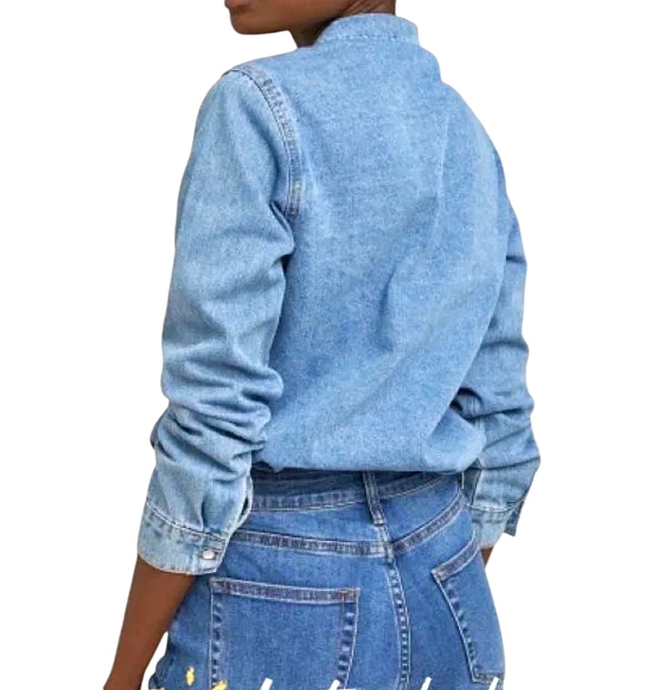 Jolie Jolie Camisa Denim Azul