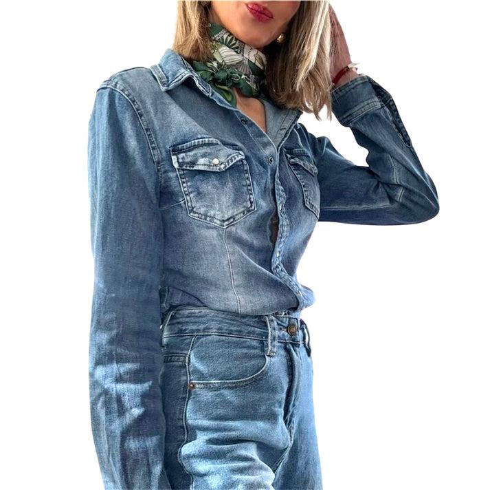 Jolie Jolie Camisa Denim Entallada
