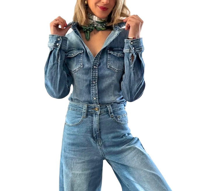 Jolie Jolie Camisa Denim Entallada