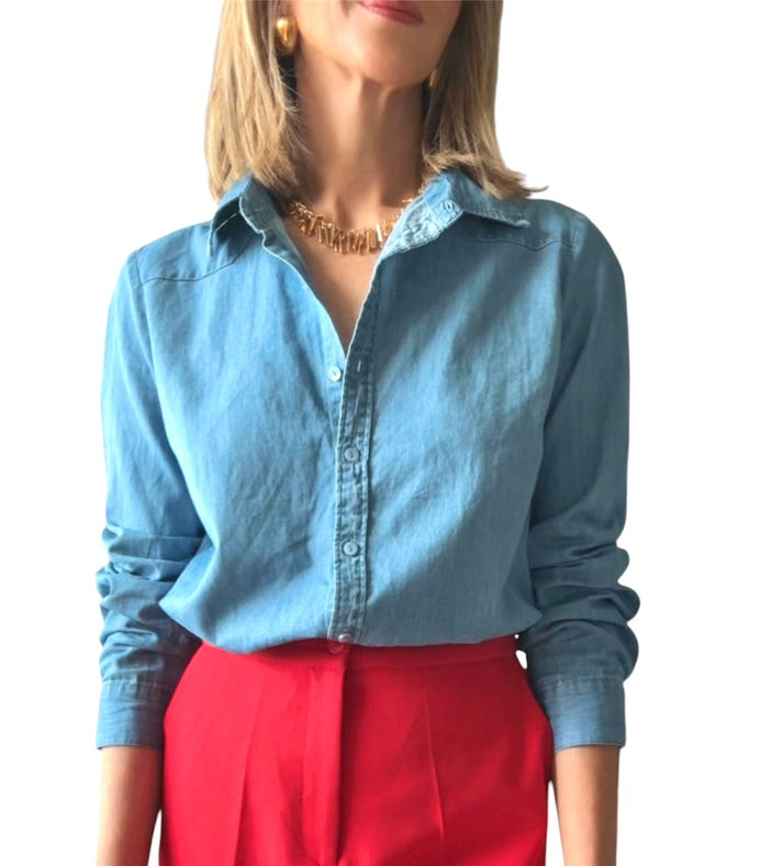 Jolie Jolie Camisa Denim Tejido Fino