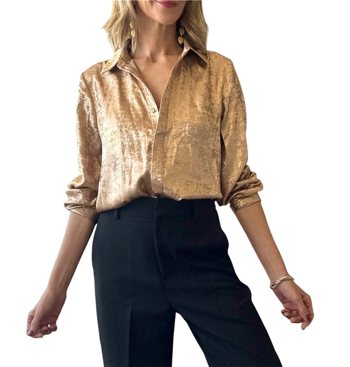 jolie jolie Camisa dorada