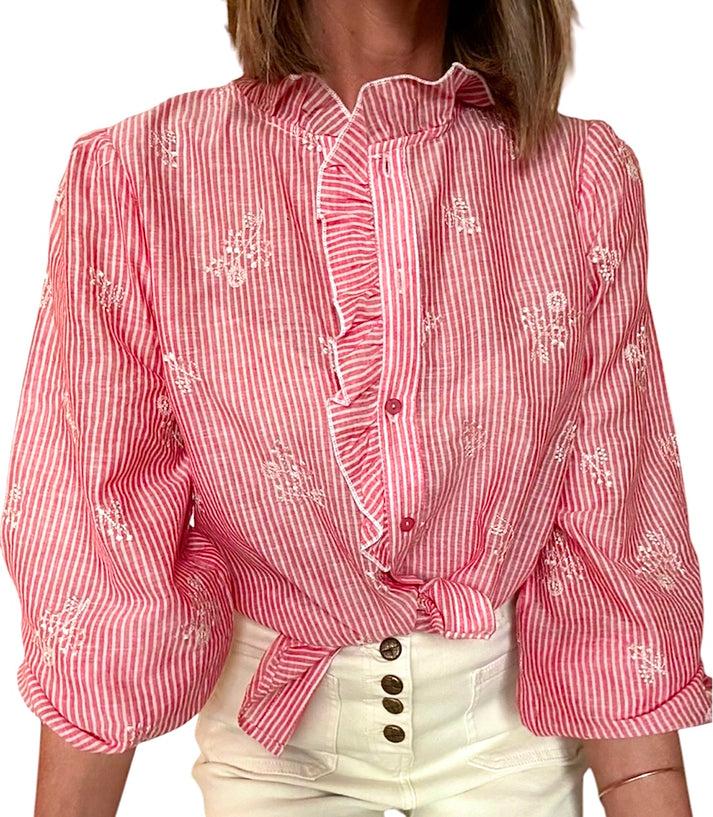 Jolie Jolie Camisa Lucia Rojo&blanco