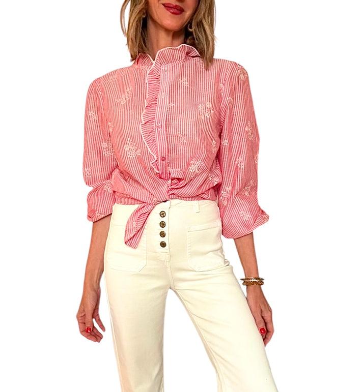 Jolie Jolie Camisa Lucia Rojo&blanco