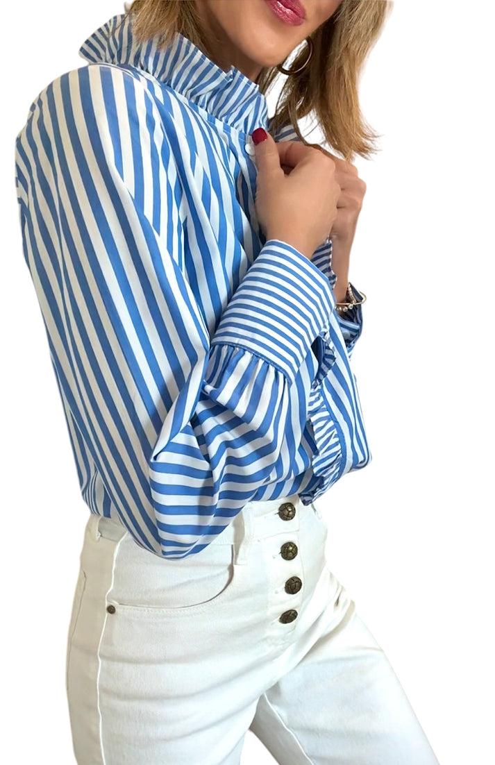 Jolie Jolie Camisa Rayas Azul&blanco