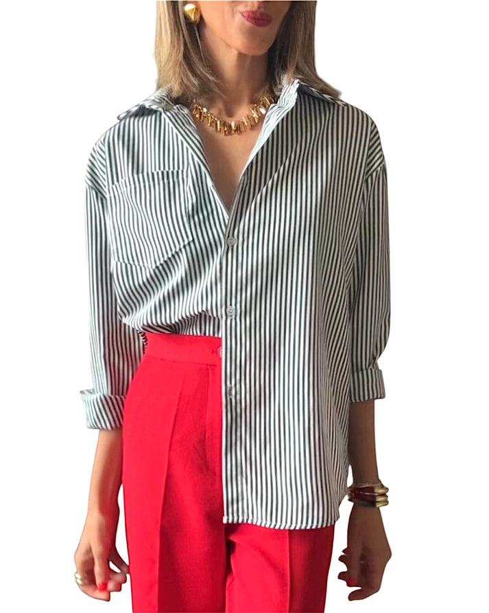 jolie jolie Camisa rayas blanco&negro