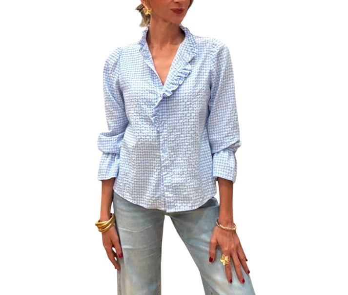 Jolie Jolie Camisa Vichy Azul Celeste