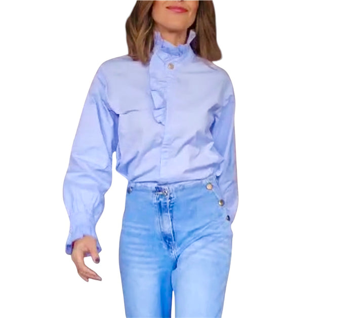 Jolie Jolie Camisa Volante Botón Dorado