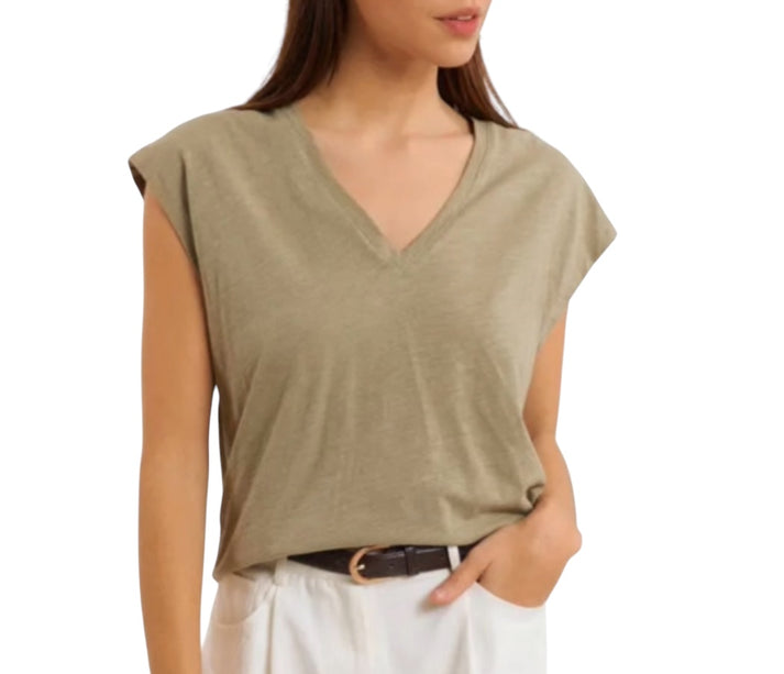 jolie jolie Camiseta color verde caqui