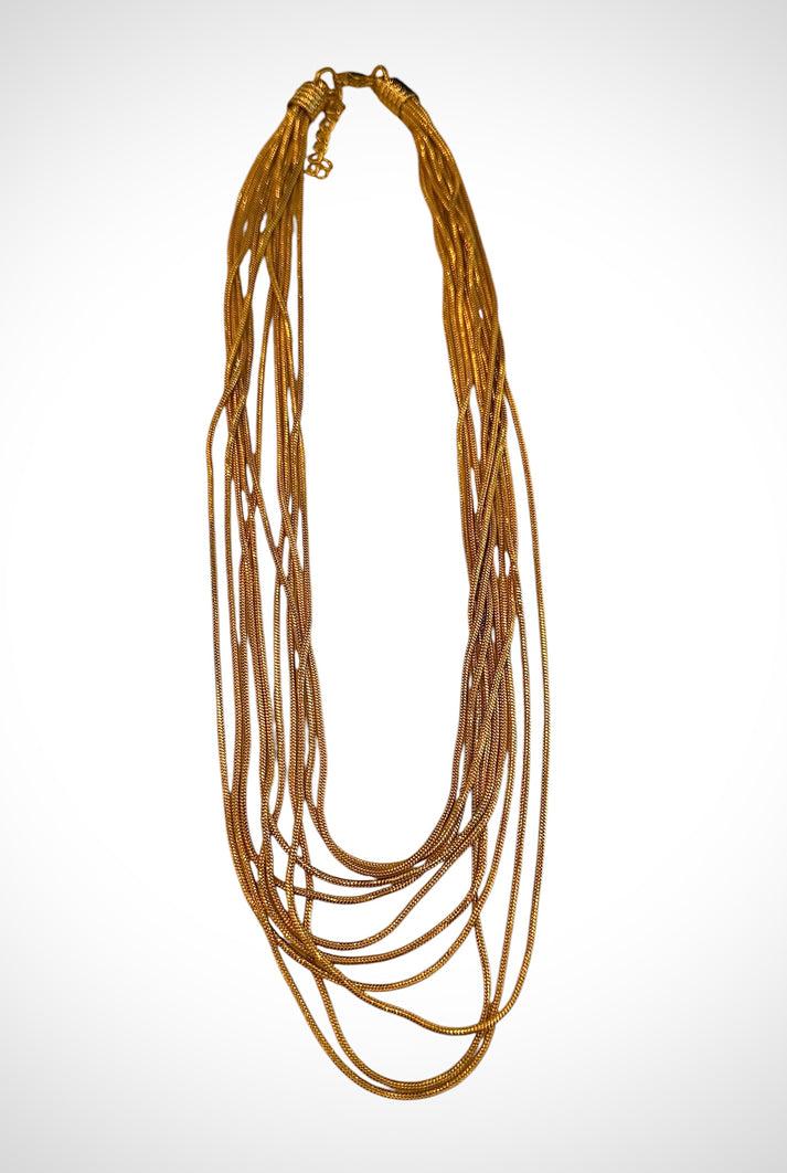 jolie jolie Collar multicadenas dorado