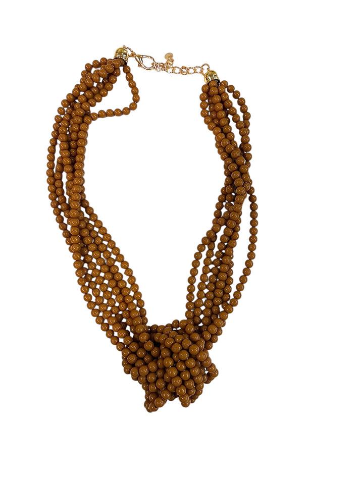 jolie jolie Collar piedrecitas camel