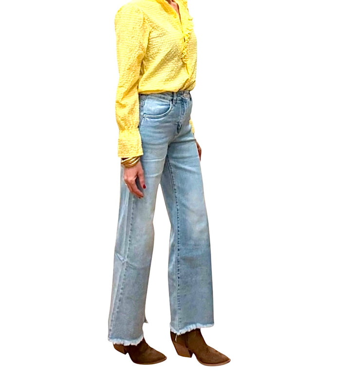 Jolie Jolie Denim Desflecado Azul Claro