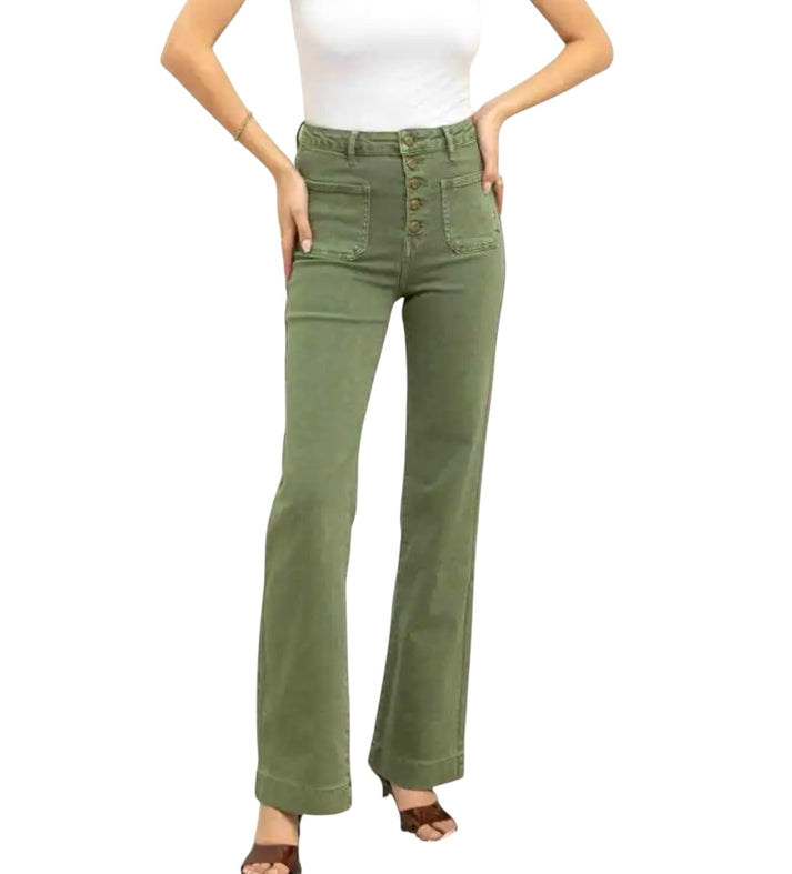 jolie jolie Denim verde caqui