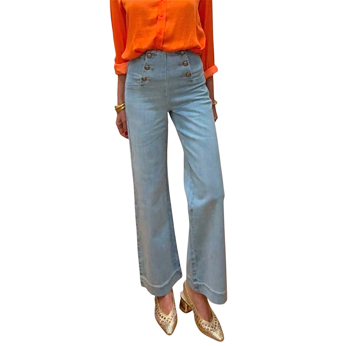 jolie jolie Denim wide azul claro