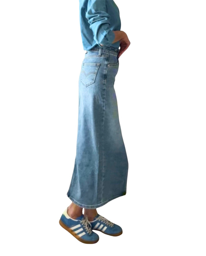 Jolie Jolie Falda Denim Azul