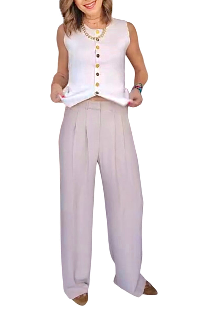 Jolie Jolie Pantalón Fluido Camel