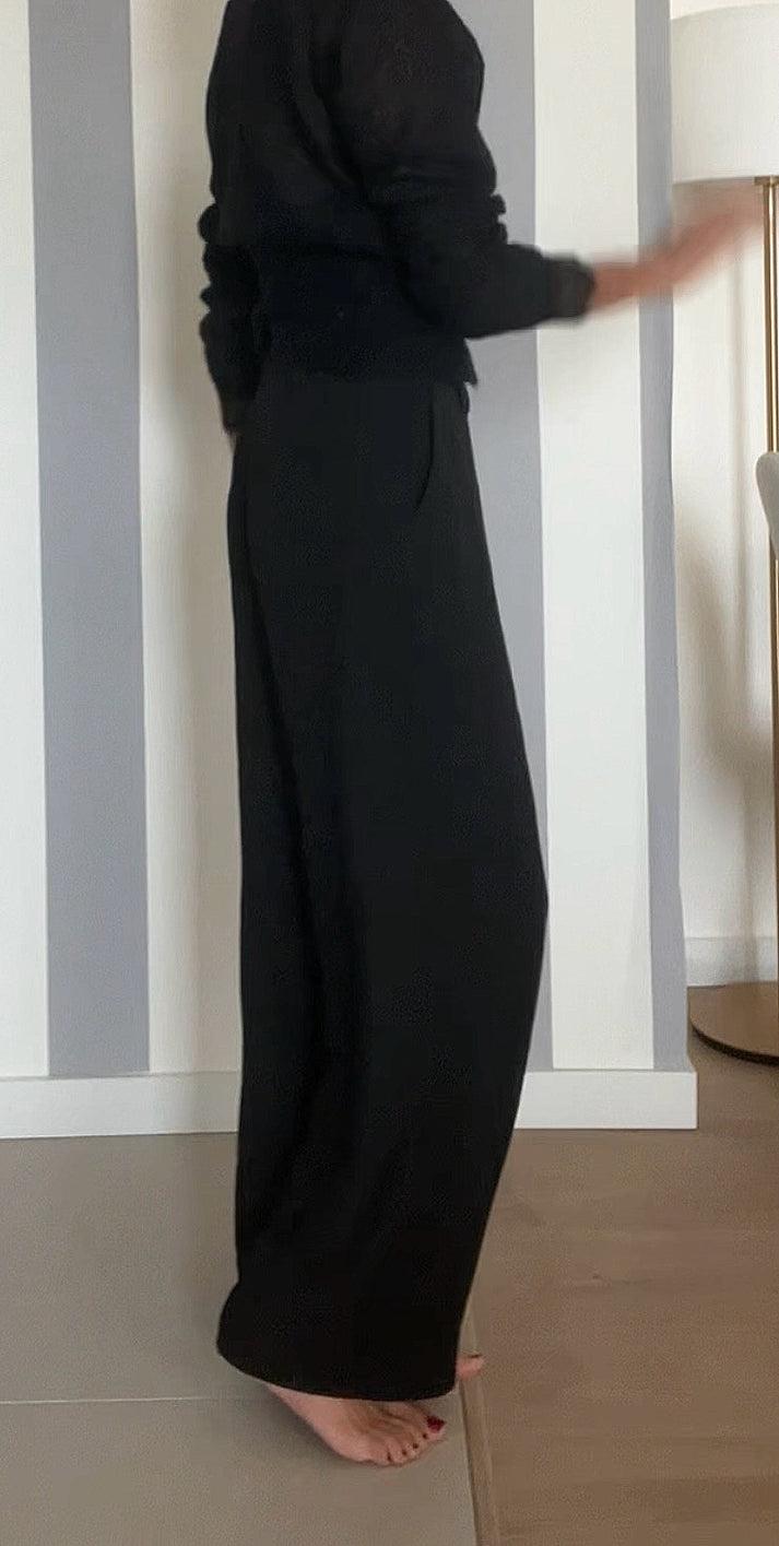 Jolie Jolie Pantalón Traje Fino Negro