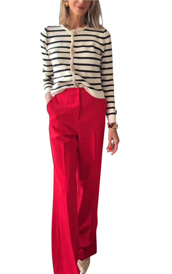 Jolie Jolie Pantalón Traje Rojo