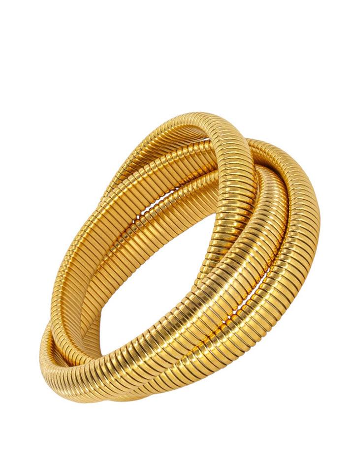 Jolie Jolie Pulsera Triple Dorada