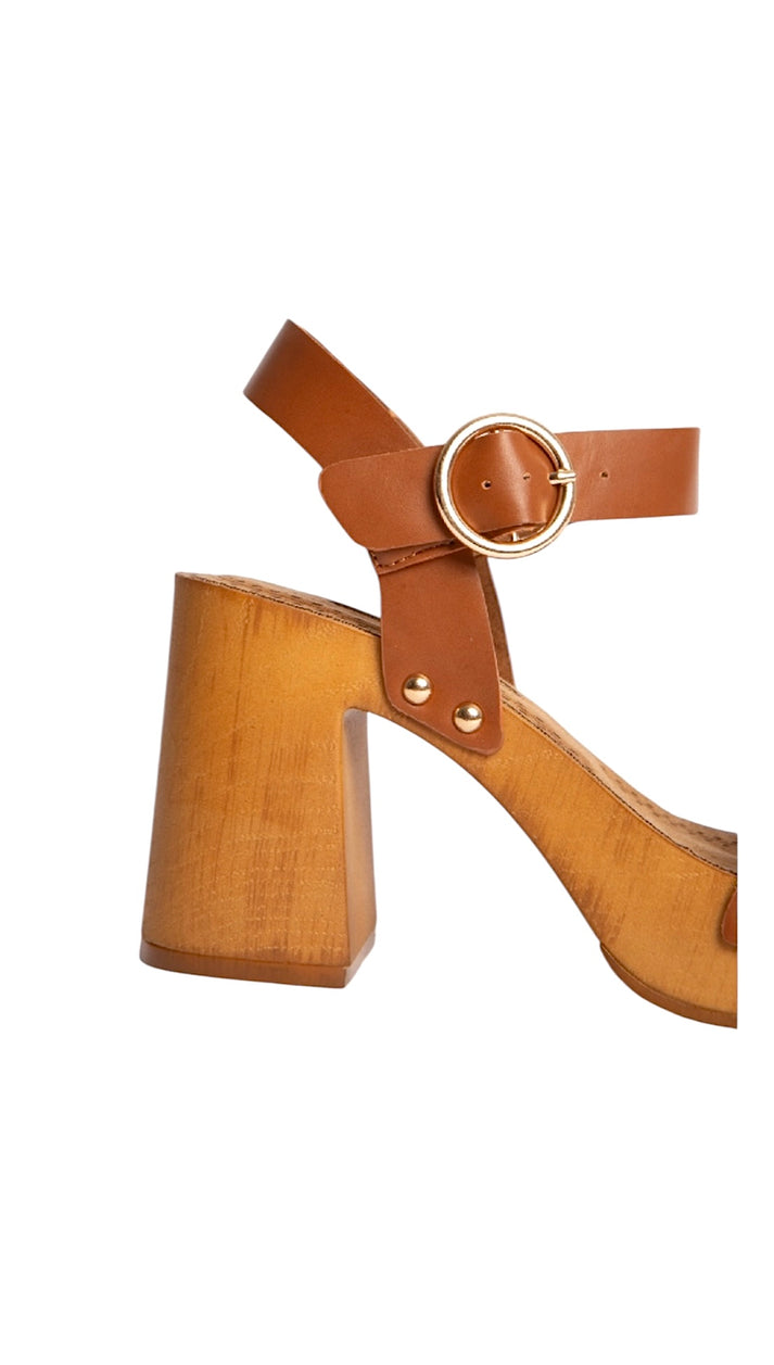 Jolie Jolie Sandalia Tacón Camel