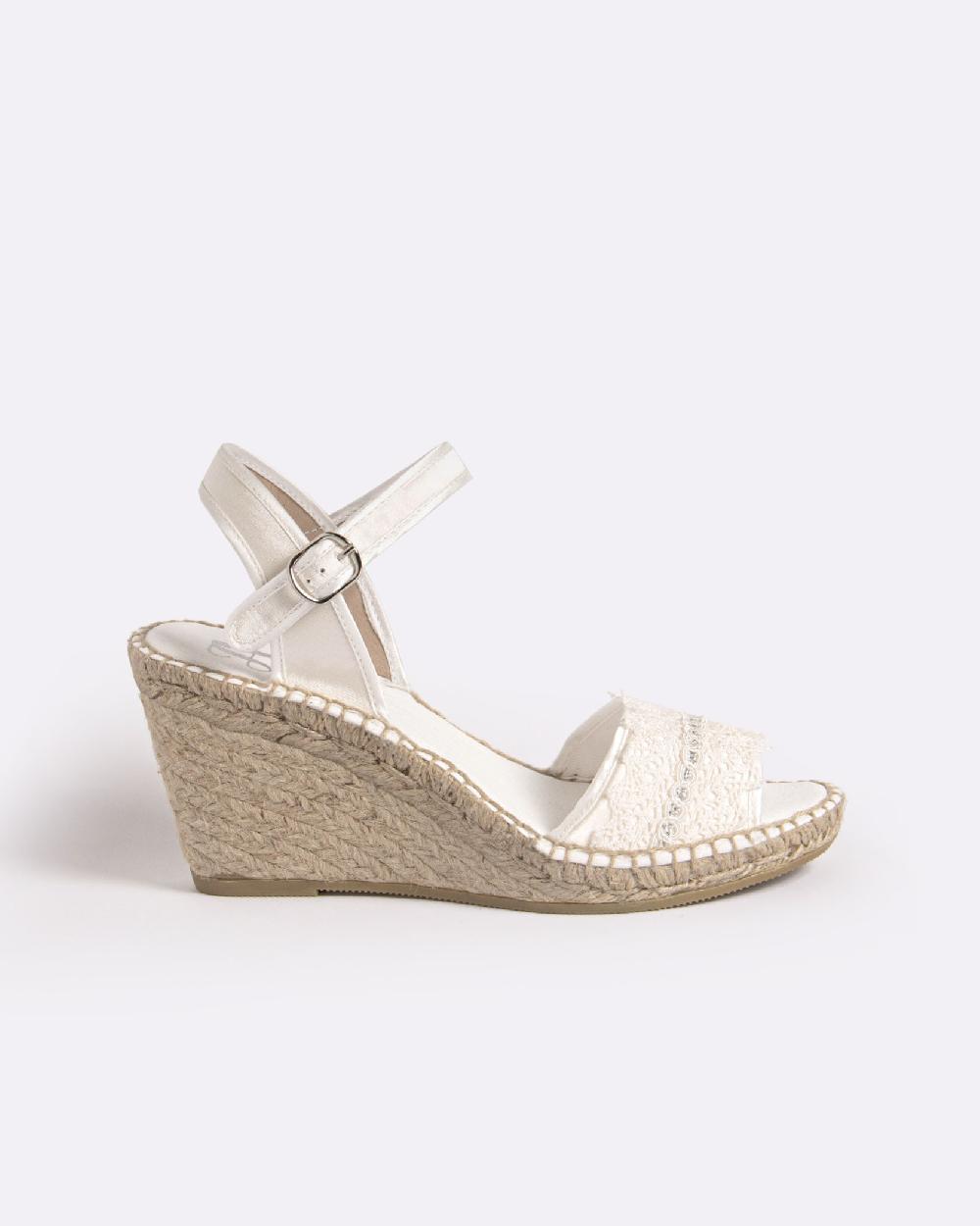 juncal aguirre Alpargatas Novia Brecha Nácar