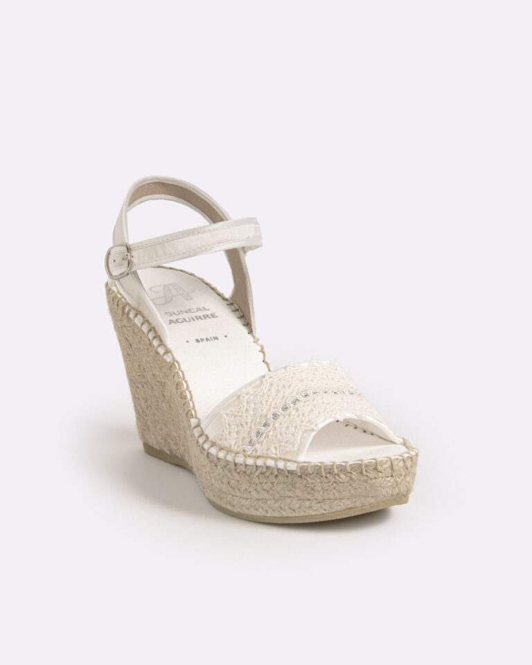 Juncal Aguirre Alpargatas Novia Diorita Nácar